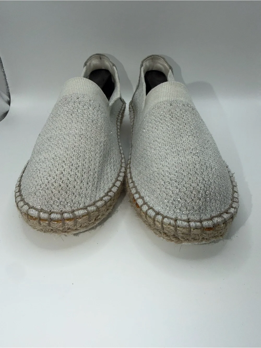 Cole Haan Light Gray Knit Espadrille Slip-On